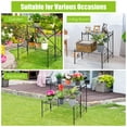 thumbnail image 3 of Costway 2-Tier Metal Plant Stand Garden Shelf Decorative Plant Rack Patio Garden, 3 of 10