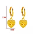 thumbnail image 3 of HOOUN Gorgeous Heart Stud Earrings Women 24K Gold Plated Wedding Jewelry Gifts A Pair+-Gold, 3 of 4