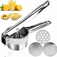 thumbnail image 2 of Potato Ricer Masher Heavy Duty Stainless Steel Press U Kitchen Mashed Hot E9 дъ P3R9, 2 of 8