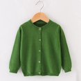thumbnail image 2 of Baby Toddler Girls Cotton Cardigans Long Sleeve Crewneck Cardigan Sweater Little Girl Button Sweaters 1-6 Years, 2 of 9