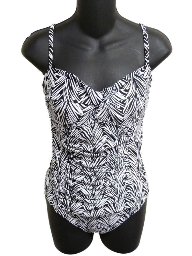 Tropical Escape Tropical Escape Womens Black & White Palm Print 1
