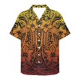 thumbnail image 3 of Camisas de playa tribales polinesias para hombre, camisetas hawaianas casuales de manga corta con botones y estampado 3D, camisetas de gran tamaño para hombre, 3 of 5