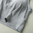 thumbnail image 3 of Tank Tops For Women Solid Color With Chest Pad Bra One Tank Top Sling Camisole Tops For Women, 3 of 6
