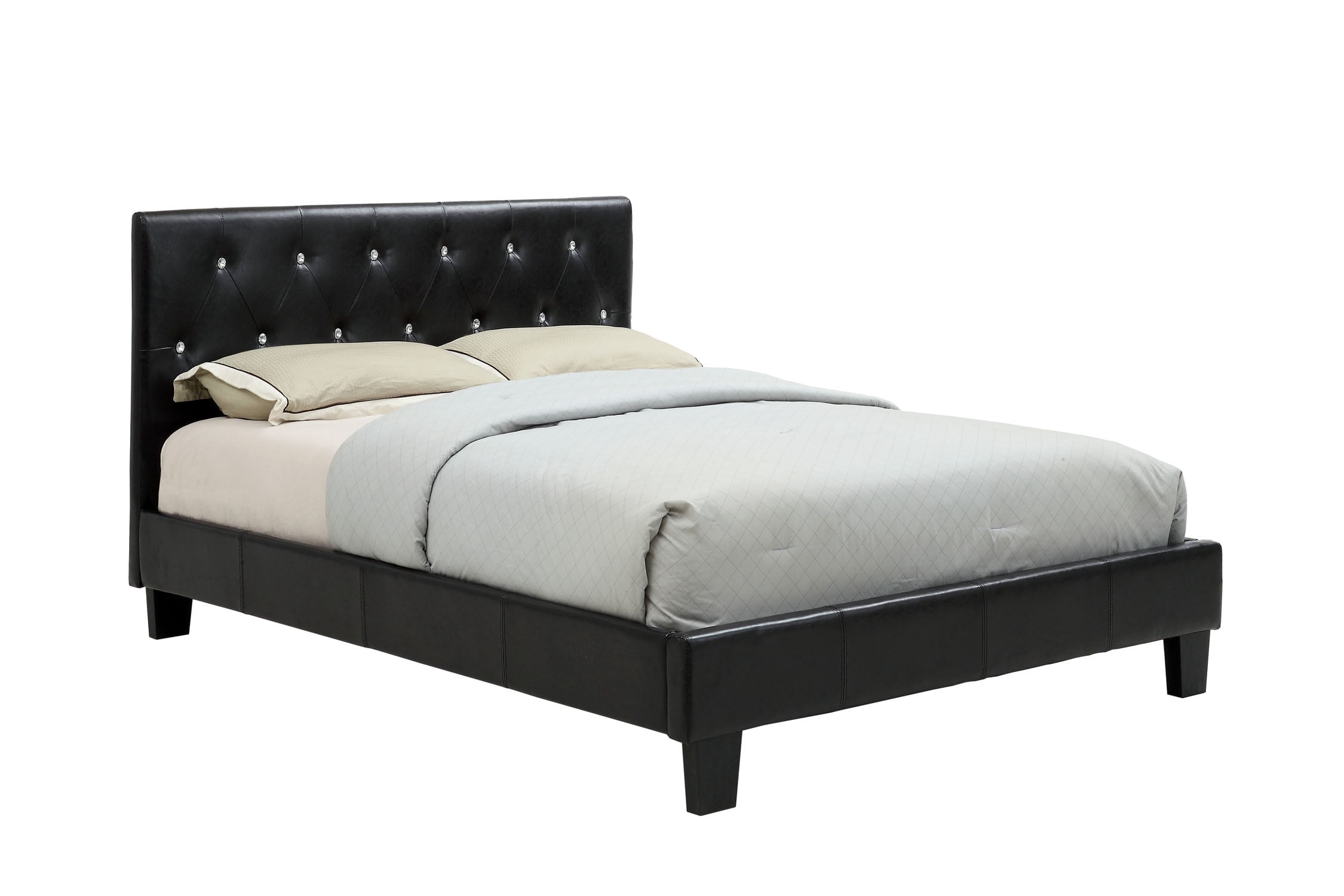Furniture of America Manizales Platform Bed, California King, Black