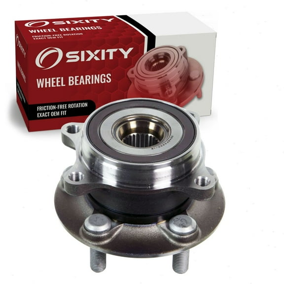 Sixity Auto 513287 Front Wheel Bearing Hub Assembly compatible with Lexus CT200h 2011-2017, for Toyota Prius 2010-2015 (Not C or V models), for Prius Plug-In 2012-2015 - 5 Lug w/ ABS
