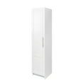 thumbnail image 4 of Stackable Wall Cabinet,Hanging Wall Mount Storage Cabinet with Adjustable Shelves and Doors,Sideboard Buffet Cupboard,Console Table,White Wood Finish,15.75" D x 15.75" W x 70.87" H, 4 of 9