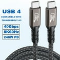 thumbnail image 2 of EROCK Thunderbolt 4 USB C Cable Charger Data 40Gbps PD 240W Single 8K/Dual 4K Display, 2 of 12