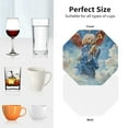 thumbnail image 6 of Gaeub Dog Angel Ascension Print 4 Pcs Leather Coasters for Drinks ,Drink Coasters Sets,Drink Table Cup Coasters for Living Room Kitchen Coffee Decor-Octagon, 6 of 6