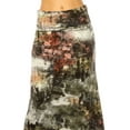 thumbnail image 5 of Women's Printed High Waisted A-Line Maxi Skirt with Foldable Waistband - Relaxed Fit, 5 of 5