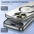 thumbnail image 5 of JETech Electroplated Case for iPhone 15 Pro 6.1-Inch, Camera Lens Full Protection, Compatible with MagSafe Wireless Charging, Shockproof Soft TPU Phone Cover (Silver), 5 of 7