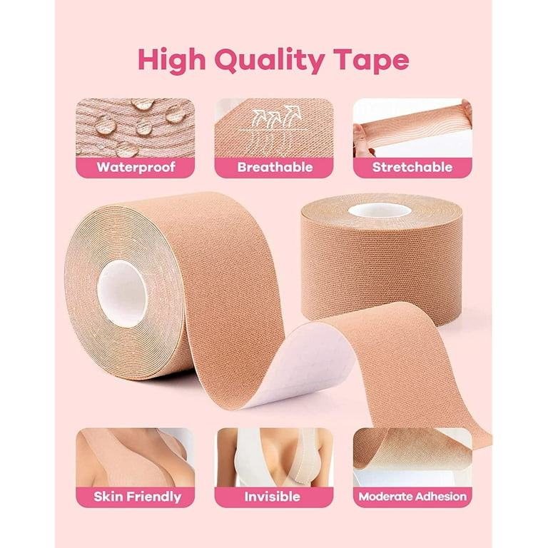Boob Tape, Breast Lift Tape for Contour Lift & Fashion, Boobytape Bra  Alternative of Breasts, Body Tape for Lift & Push up in All Clothing  Fabric Dress Types