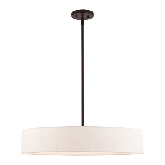 46035-07 Livex Lighting Venlo - 5 Light Pendant in Modern Style - 26 Inches wide by 13.5 Inches high-Bronze/Antique Brass Finish    -Traditional