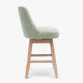 thumbnail image 4 of WestinTrends Genevieve 26" Upholstered Swivel Counter Height Bar Stool , Antique Oak/Desert Sage, 4 of 12