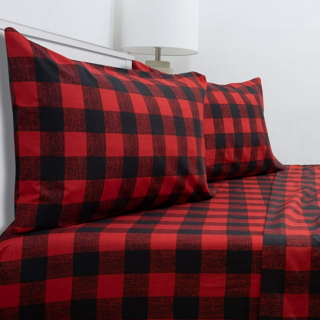 Juego de sábanas Sweet Home Collection Twin XL Buffalo Check