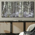 thumbnail image 2 of PixonSign Canvas Print Wall Art Cracked Paint Texture Snow on Forest Trees Nature Wilderness Illustrations Modern Art Rustic Landscape Relax/Calm Warm for Living Room, Bedroom, Office - 24"x36"x3, 2 of 5