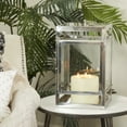 thumbnail image 2 of DecMode Silver Stainless Steel Decorative Candle Lantern, 2 of 8