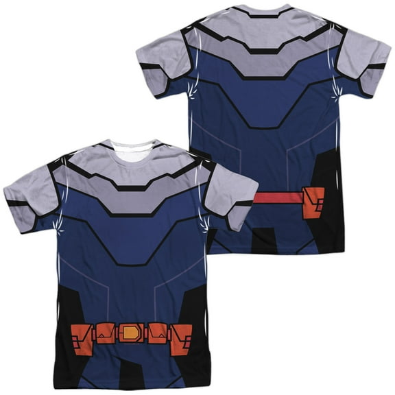 Teen Titans Go to The Movies Slade Uniform Unisex Adult Sublimated Costume T Shirt (Front/Back), Large