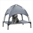 thumbnail image 1 of Cama elevada para perro pequeña Hooyeatlin con dosel gris, 1 of 7