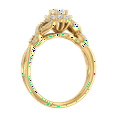 thumbnail image 2 of 1/2 Carat Prong Set Diamond Twisted Engagement Ring in 14K Yellow Gold (Ring Size 8.25), 2 of 4