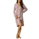 thumbnail image 1 of Noche de inspiración para mujeres, camisón de botones de manga larga, vestido de pijama M en rosa, 1 of 6