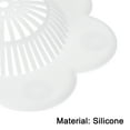 thumbnail image 3 of Colador de fregadero de cocina Uxcell de silicona flexible, atrapador de cabello blanco, paquete de 6, 3 of 6