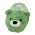 thumbnail image 3 of APLVFFZH Furry Animal Shoes Cartoon Bear Soft Casual Nonslip Cute Fuzzy Slippers Footwear Green, 3 of 9