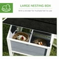 thumbnail image 4 of PawHut 76" Wooden Chicken Coop, Outdoor Hen House w/ Run, Nesting Box, Tray, 4 of 10