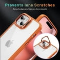 thumbnail image 2 of for iPhone 15 Case Clear Shockproof Anti-Scratch Cover Protect Camera Lens iPhone 15 Phone Case with Ring Stand Slim Orange Rugged Heavy Duty Protection (Orange), 2 of 14