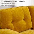 thumbnail image 5 of Modern Linen Fabric L-Shaped Couch 4-Seat Sofa Sectional,82.7'' Upholstered Sofa,Convertible Sectional Sofa Couch with Chaise(Golden), 5 of 10