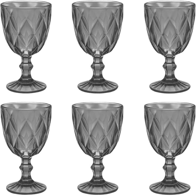 Juego de 6 Copas de Vidrio de Vidrio 240 ml, Humo