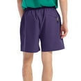 thumbnail image 5 of Kvture Mens Running Shorts with Zipper Pockets Elastic Waist Athletic Workout Short Pants Breathable Gym Clothes Summer Purple L, 5 of 7
