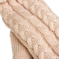 thumbnail image 4 of Fashion Thicken Arm Warmer Ladies Women Accessories Full Finger Mittens Knitted Wool Gloves BEIGE, 4 of 7