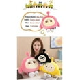 thumbnail image 3 of 13.7inch Cute Cartoon Egg Doll Party Game Plush Stuffed Toy Doll, Children's Game Plush Toys with Different Characters (Black), 3 of 4