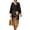 Black and Yellow - Flower Moon, variant on DISNIMO Floral Print Maxi Dresses for Women Casual Loose Dress V Neck Shift Dress Lightweight 3/4 Sleeve Dresses, S