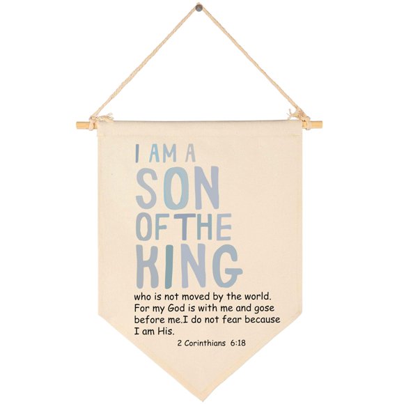Letrero De Bandera Inspirador Con Texto En Inglés "I Am A Son Of The King", Regalo Para Bebés Recién Nacidos Y Niños, Pancarta De Estímulo Para Decoración De Pared, Regalo Para Guardería, Dormitorio,