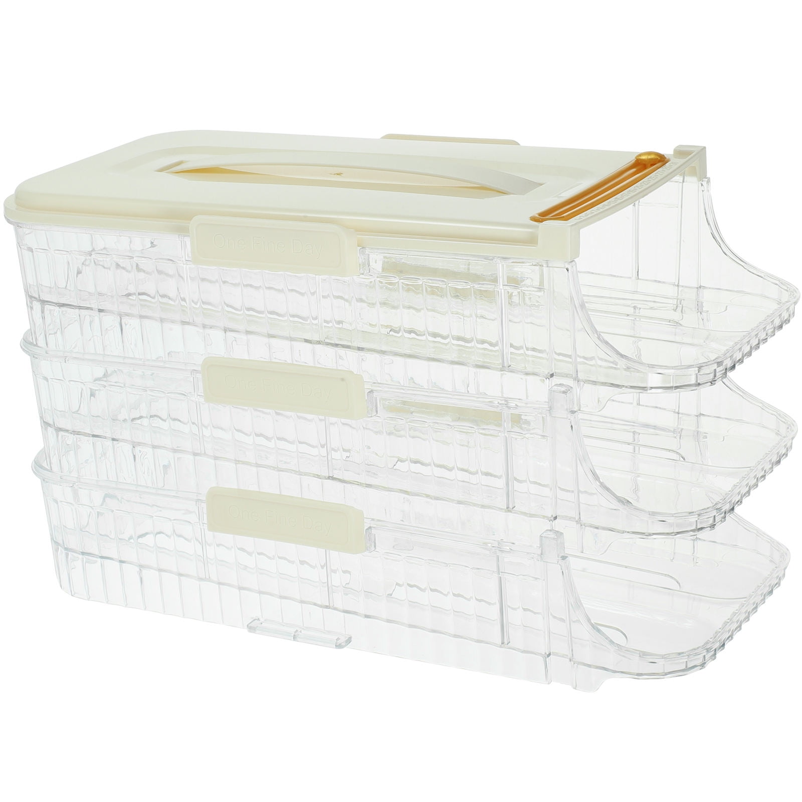 GOOHOCHY Egg Holder Automatic Scrolling Egg Box Holder Slide Egg Tray Carrier Refrigerator Egg Holder(3 Layers)