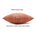 thumbnail image 3 of TreeWool (Pack of 2) Mandala Accent Cotton Decorative Square Throw Pillow Covers (24" x 24", Orange), 3 of 6