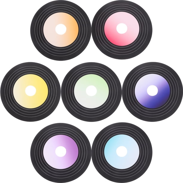 piezas de vinilos decorativos para discos de música, pegatinas estéticas para pared.