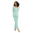 thumbnail image 2 of Kolipajam Women's Cotton Flannel Pajama Set Cozy Drawstring Waist Winter PJs for Women L, 2 of 5