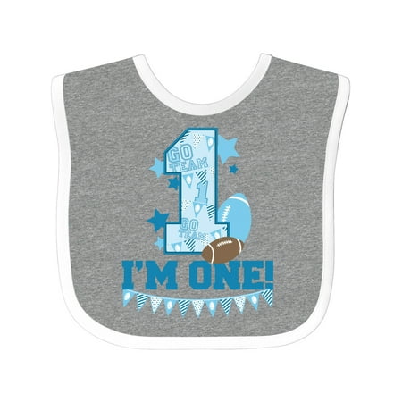 

Inktastic I m One (football) Boys or Girls Baby Bib