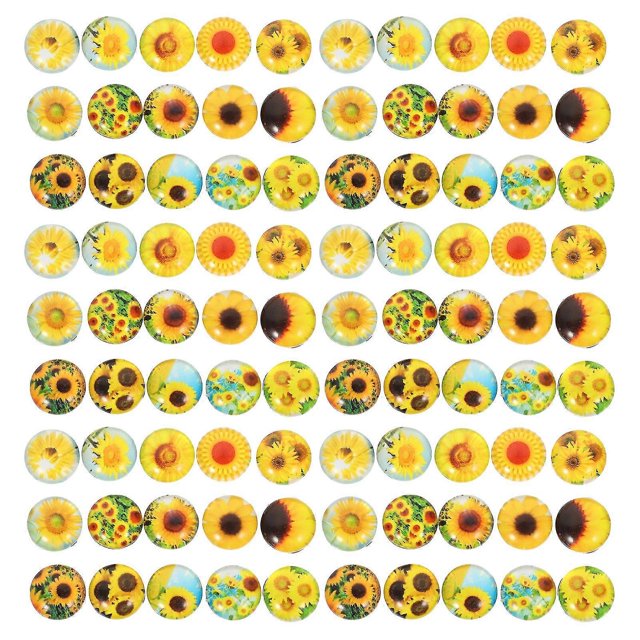 Parches de Vidrio Shaofei 100 Pcs Cabochons Vintage para Bricolaje
