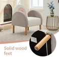 thumbnail image 5 of Chair Sofa, Teddy Fabric with Solid Wooden Frame,Rainbow Design, 5 of 8