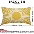 thumbnail image 4 of Yellow Boho Pillow Covers 12x20 Set of 2 Bohemian Style Retro Abstract Sun Outdoor Throw Pillows Farmhouse Decorative Pillowcase Linen Lumbar Cushion Cover for Home Couch Sofa Bed, 4 of 6