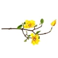 thumbnail image 3 of Ramo de flores de simulación de rama de flores artificiales de 3 cabezas con hojas Decoración floral de la oficina en casa, amarillo Eigraketly HA7281-02B, 3 of 6
