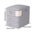 thumbnail image 3 of 3-Tier Compression Storage Bag with Visual Window, 1-Pack (21.25x16.53x23.62 Inch) - Large Capacity Bedding Organizer for Blankets, Clothes & Seasonal Items Beige, 3 of 7