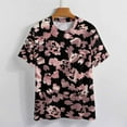 thumbnail image 3 of Leopard Print Pattern Women's T-Shirt Short Sleeve T Shirts Tops Tee Ladies Loose T, 3 of 6