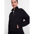 thumbnail image 4 of Athletic Works Women's Quarter Zip Fleece Sweatshirt, Sizes XS-XXXL, 4 of 5