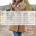 thumbnail image 4 of Women's Lapel Wool Blend Pea Coats Long Sleeve Button Down Casual Work Fall Winter Loose Woolen Coats, 4 of 7