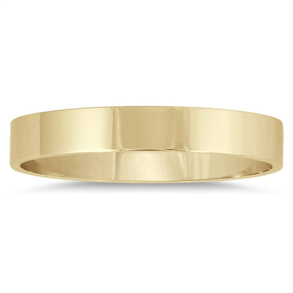 SZUL Women's 3mm Flat Comfort Fit Wedding Band in 14K Yellow Gold