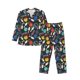 thumbnail image 1 of Balery Bowling Ball Pijama para Hombre de Dos Piezas con Manga Larga, Conjunto de Dormir y Descanso Suave con Bolsillos-Small, 1 of 7